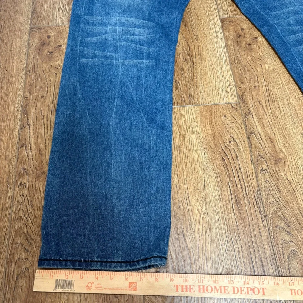 Y2K True Religion USA Made Thick Stitch Blue Jeans‎ Straight Leg Mens 40x33 VTG